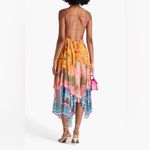 Farm Rio NWT  Mixed Scarves Tiered Midi Dress Large Photo 1