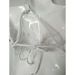 ONIA Demi One-Shoulder Bikini Top White Ribbed Strappy Beach Coastal Estimated S Photo 4