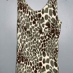 Chico's Additions Chico’s Green Giraffe Print 2pc Stretch Knit Open Cardigan Tank Set XS Photo 8