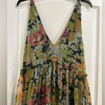 Evereve Free People NWT  Dress Green Floral Medium Flowy Beach Vacation Photo 3