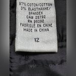 Dalia Collection Black Midi Skirt Zipper In Back 97% Cotton And 3% Spand… Photo 7