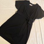 Charles Henry  Black Wrap Dress Photo 0