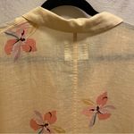 Rails Marley Eden Floral Hawaiian Print Front Tie Linen Blend Blouse Size M Photo 9
