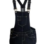 Blue Spice Juniors Dark Wash 2 1/2 in Denim Shortalls, size 9 Photo 0