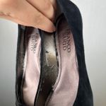 Franco Sarto  Vintage 6.5 Black Suede & Leather Heels Pointed Toe Buckle Pumps Photo 5