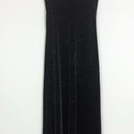 Vintage Shimmer Sleeveless Maxi Dress in Black | Size S Photo 10