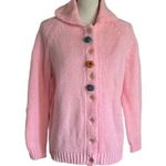 Soft pale pink Hand loomed sweater Cardigan. Size M Photo 0