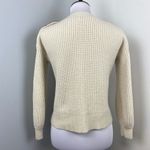 Madewell  Cream Boatneck Button Shoulder Ballon Sleeve Wool Sweater XS Photo 5