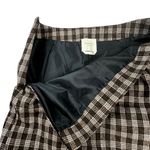 Harper Heritage  Brown Plaid Foldover faux wrap Skirt Large Photo 2