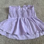 Lavender strapless top with front keyhole cutout Purple Photo 1