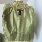 Dialogue Womens Sage Pastel Green Genuine Leather Short Suede Jacket Fringe Western Large Photo 9
