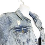 Torrid  Distressed Denim‎ Trucker Jacket size 2 Photo 4