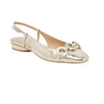Dolce Vita Romano Gold Slingback Buckled Flats Size 10 New Photo 1