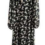Emory park ASOS  Dark Ditzy Floral Print Maxi Dress Size Large Long Sleeve Photo 0