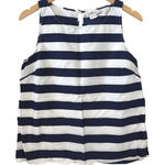 Vineyard Vines Vineyard Vines Womens Top Size 6 White Blue Striped Sleeveless Tank Photo 0