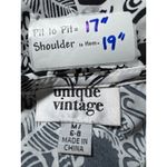 Unique Vintage Black White Paisley Wrap Tie Front Sleeveless Blouse Top M Photo 2