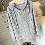 Green Tea Oversized Chunky Cozy Gray Sweater Roomy Hoodie Womens Medium Pullover Photo 3