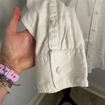 Talbots Haberdashery Stretch Cotton Button Down Shirt 14 White Sateen Vtg Office Photo 2