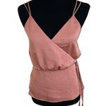 EXPRESS Women's Wrap Top in Dusty Pink Photo 0