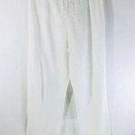Marc Ware Womens Pants Linen Wide Leg Zip Closure White Size M Size M Photo 0