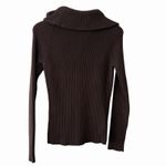 Ralph Lauren Lauren  Womens M Chocolate Brown Quarter Zip Sweater Quiet Luxury Photo 2