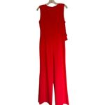 Shelby & Palmer NWT Shel By Palmer Vest Style Jumpsuit Red Wide Leg SZ-6 Photo 4