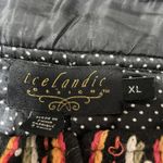 Icelandic Design Gray Wool Cardigan Sweater Jacket Womens XL Embroidered Photo 2