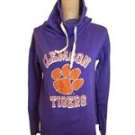 Women's Original Retro Brand Purple Clemson Tigers Pullover Sweatshirt Size M Size M Photo 0