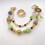 Handmade 🌻Luxury Bag/Phone Chain Charm/Keychain Purple Sunflower Bling Crystal Beads Photo 5