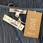 Madewell Womens The Goldie Dress in Plissé Column Midi Teapot Blue 6 Photo 5