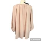 Violet+Claire NEW Women's Peach Pink Flowy Sheer Career Wear Blouse Sz 2X Photo 1