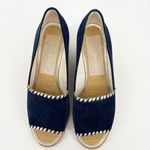 Jack Rogers Palmer Espadrille Wedge Size 8.5 Navy Suede Photo 3