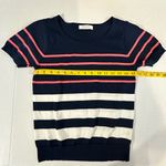 Ofuon Striped Blue Peach And White‎ Women’s Blouse Size Small Preowned Photo 1