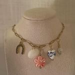 Coastal Cowgirl Charm Necklace/ Blue and Pink Gold Photo 1