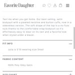 Favorite Daughter The Sleeveless Date Blouse Bodysuit Navy Size L Photo 3