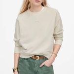 Madewell NWT Garment-Dyed Crewneck Sweatshirt in Parchment - Size: Medium Photo 0