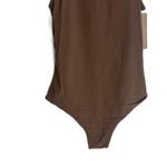 Skims Bodysuit Womens XS Brown Fits Everybody High Neck Snap Crotch Stretch Photo 2