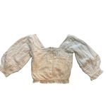 American Eagle NWT, Outfitters White Square Neck Cropped Eyelet Detail Top, XS Photo 8