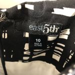 East 5th  Womens Fit & Flare Dress Abstract Sleeveless Rhinestones Black White 10 Photo 4