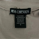 Miss Chievous MISS CHIEVOUS Mauve Drop Waist Sleeveless Top With Rose Detailing Small | EUC Photo 4