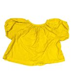 DÔEN Yellow Puff Sleeve Blouse XXS Clementine Organic Cotton Top Photo 4