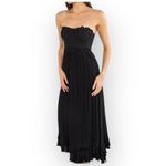 Free People  Adella Corset Maxi Dress Women’s Size Small Black Strapless Photo 10
