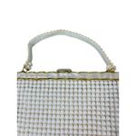 VTG 50s Grande Maison Blanche Beaded Handbag Ivory Pearl Purse Hollywood Glam White Photo 1