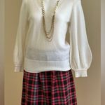Blair Boutique Vintage Red White Gray Black Plaid Midi Skirt SZ 10 Wool Blend Photo 1
