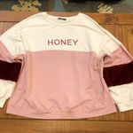 SheIn Long sleeve Honey sweatshirt with faux fur sleeves 2XL Photo 1