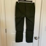 Loft  women’s dark green straight cut jeans pants‎ size 0 hemmed length Photo 4