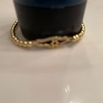 Elegant Gold Beaded Bracelet State of Israel David’s star 24k covered Photo 1
