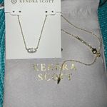 Kendra Scott NEW  Grayson Gold Pendant Necklace White Crystal w/dust bag Photo 0