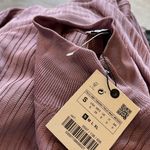 ZARA NWT  RIBBED MOCK NECK LIGHTWEIGHT SWEATER TOP LILAC SMALL Photo 3