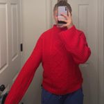 Alison Andrews Long Sleeve Red Sweater Photo 1